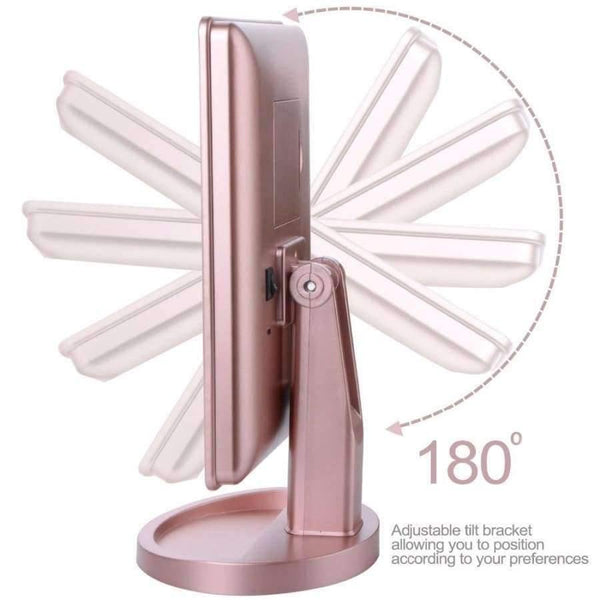 Planet Gates 180 Degree Rotation Makeup Mirror With Led Light 10X Magnifying Mirror With Suction Cups Vanity Mirror Light Makeup Accessories