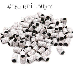 Planet Gates 180 grit 50pcs 2 Nail Drill Bits Foot Care Polishing Manicure Gel Polish Remover Replacement Tools Cutter Zebra Sanding Bands
