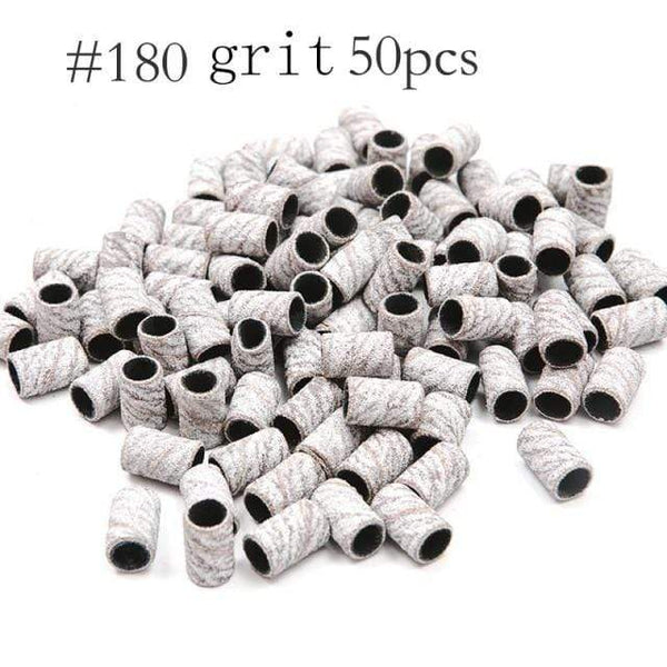 Planet Gates 180 grit 50pcs 2 Nail Drill Bits Foot Care Polishing Manicure Gel Polish Remover Replacement Tools Cutter Zebra Sanding Bands