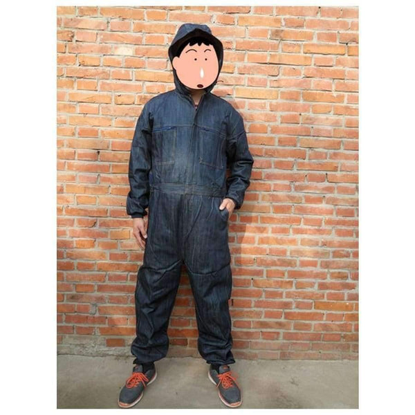 Planet Gates 180-XL Men Work Clothing Long Sleeve Denim Coverall High Quality Wear resistance Overalls Repairman Machine Auto Repair Working uniform