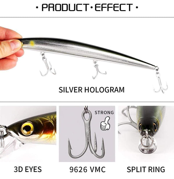 Planet Gates 180mm-29g Color21 Fishing Lure Sea Fishing Jerkbait Bait 180mm 29g/33g Floating Slow Sinking Wobblers Minnow Six Color Model 5333-S