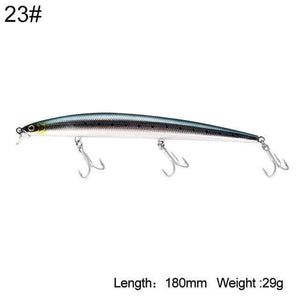 Planet Gates 180mm-29g Color23 Fishing Lure Sea Fishing Jerkbait Bait 180mm 29g/33g Floating Slow Sinking Wobblers Minnow Six Color Model 5333-S