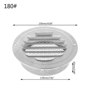 Planet Gates 180mm Stainless Steel Exterior Wall Air Vent Grille Round Ducting Ventilation Grilles 70mm,80mm,100mm,120mm,150mm,160mm,180mm,200mm