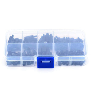 180pcs Practical Black M3 Nylon Hex Spacers Screw Nut Stand-off Kit Fasteners With Plastic Box For PC Board Electronics Computer