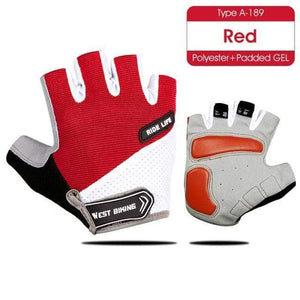 Planet Gates 189 Red / XXL / China Summer Cycling Gloves Shockproof Thicken Pad Half Finger Cycling Gloves for Sport Hiking MTB Motorcycle Bike Gloves