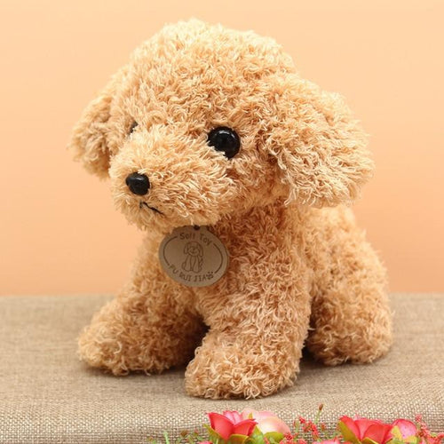 Planet Gates 18CM / 2 Real Life Teddy Dog Poodle Plush Toys Suffed Animal Doll For Christmas Birthday Gift Free Shipping