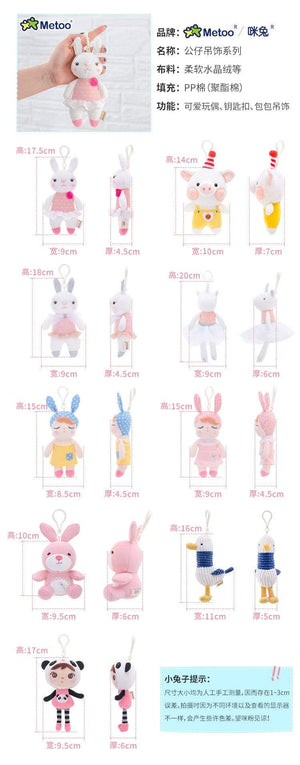 Planet Gates 18cm Mini Metoo Dolls Stuffed Toys For Girls Baby Beautiful Unicorns Rabbit Small Keychains Pendant Soft Animals For Boys Infant