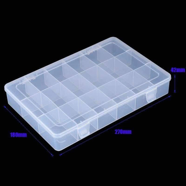 Planet Gates 18Grids Electronic Components IC Chip Screw Subassembly Wrapper Plastic Element Box Storage Box DIY Parts Organizer Tool Case