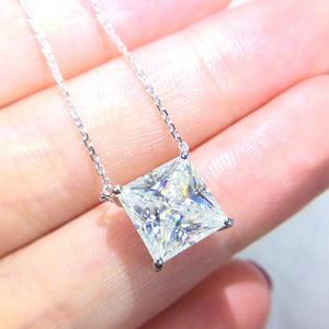 Planet Gates 18K Gold AU750 G18K 3.5ct Moissanite Diamond Pendant Gemstone Necklaces for Women