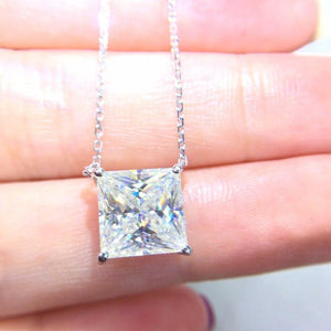 Planet Gates 18K Gold AU750 G18K 3.5ct Moissanite Diamond Pendant Gemstone Necklaces for Women