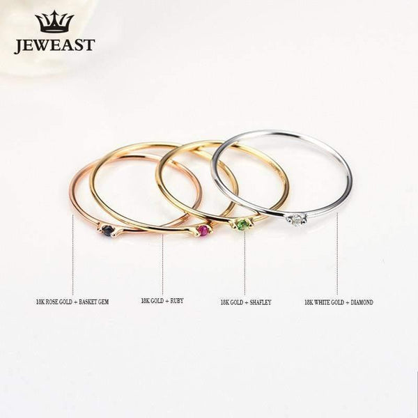 Planet Gates 18k Pure Gold Women Ruby Miss Girl Gift New Hot Sale Party Trendy  Good Discount Natural Real 18 K Customize