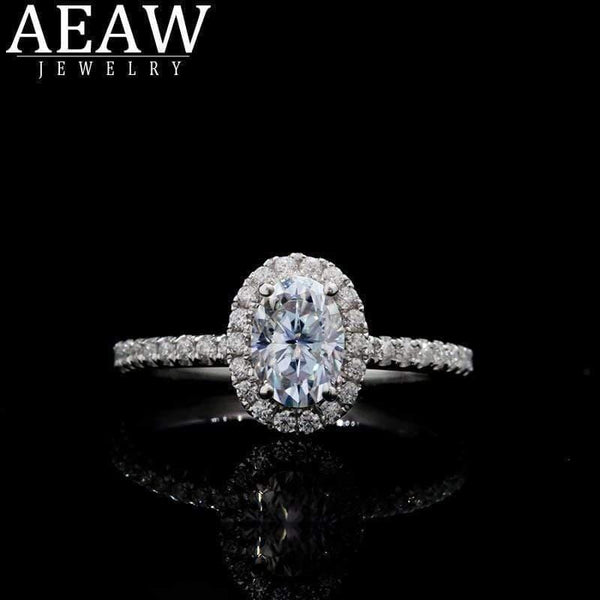 Planet Gates 18K Rose Gold 5x7mm 0.1ct Oval Cut Moissanite Engagement Ring Unique Moissanit Wedding Rings