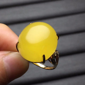 Planet Gates 18K Rose Gold AU750 100% Natural Amber Gemstone Anillos Diamonds Rings for Women Fine Ring