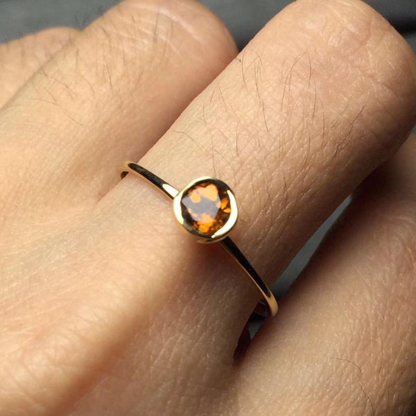 Planet Gates 18K Rose Gold AU750 Customized Size Natural Tourmaline Gemstone Diamonds Female Anniversary Gift Fine Rings