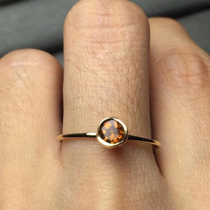 Planet Gates 18K Rose Gold AU750 Customized Size Natural Tourmaline Gemstone Diamonds Female Anniversary Gift Fine Rings