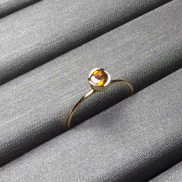 Planet Gates 18K Rose Gold AU750 Customized Size Natural Tourmaline Gemstone Diamonds Female Anniversary Gift Fine Rings