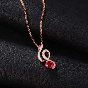 Planet Gates 18KT/750 Rose Gold 0.69ct Natural Red Ruby 0.15ct Round Cut Diamond Engagement Gemstone Pendant Jewelry