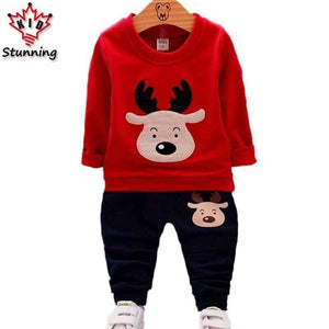 Planet Gates 18M-5T Baby Boys Girls Clothes Christmas Costume Autumn Long Sleeve Boys Clothing Sets Fashion Elk Kids Clothes for Boys