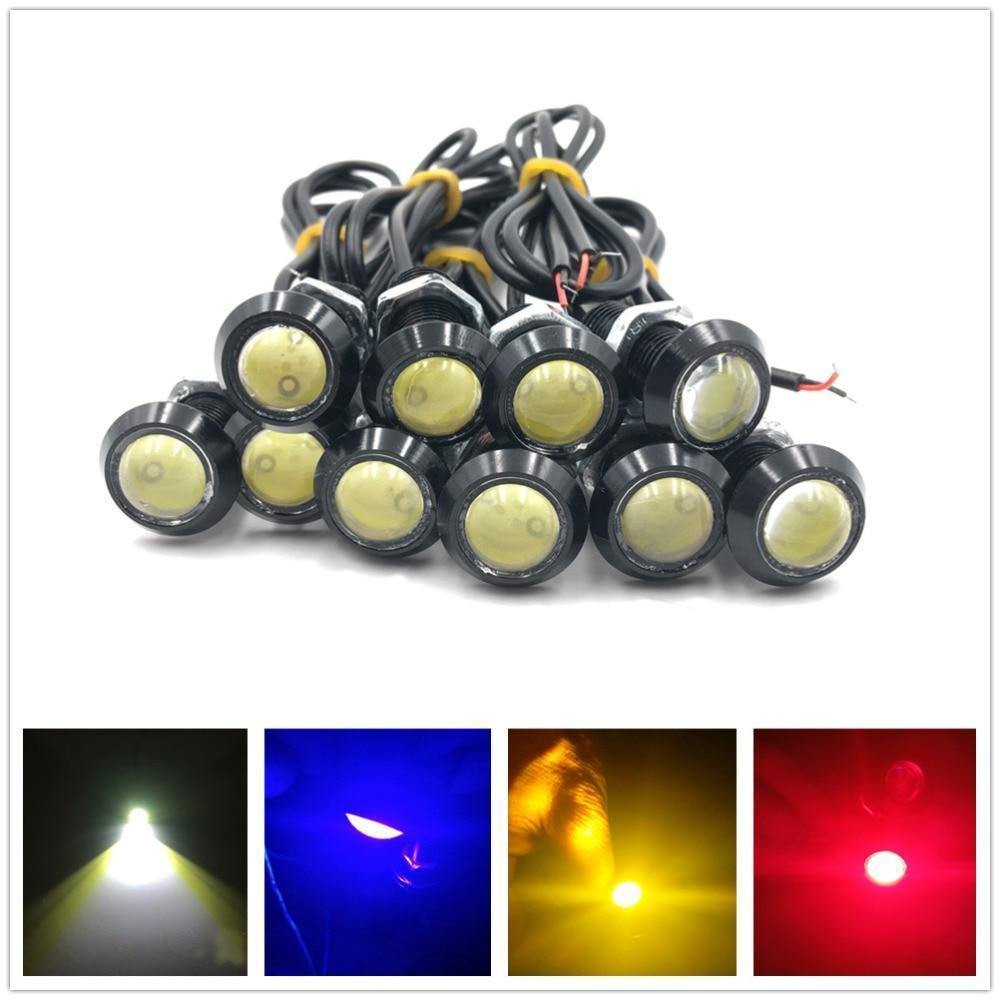 Planet Gates 18mm / Red 10pcs 12V Ultra Thin 18mm 23mm Car LED DRL Daytime Running Light Eagle Eye Lamp Lights Red Blue Yellow White