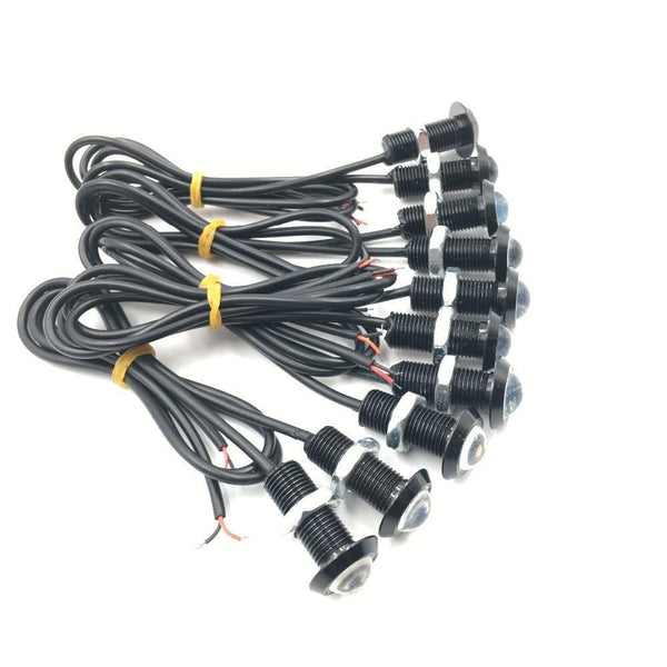 Planet Gates 18mm / Red 10pcs 12V Ultra Thin 18mm 23mm Car LED DRL Daytime Running Light Eagle Eye Lamp Lights Red Blue Yellow White
