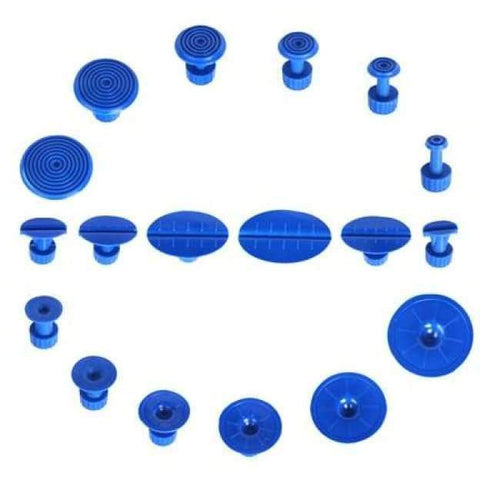 Planet Gates 18pcs Blue Tabs PDR Glue Tabs Tools Kit For Car Paintless Dent Repair Tool Auto Suction Cups For Dent Lifter PDR Puller Tabs for Reverse Hammer