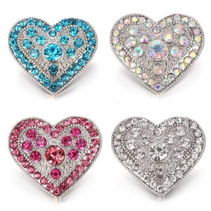 Planet Gates 19 6pcs/lot New Snaps Jewelry High Quality Love Heart  18mm Metal Snap Buttons DIY Charms Button Jewerly
