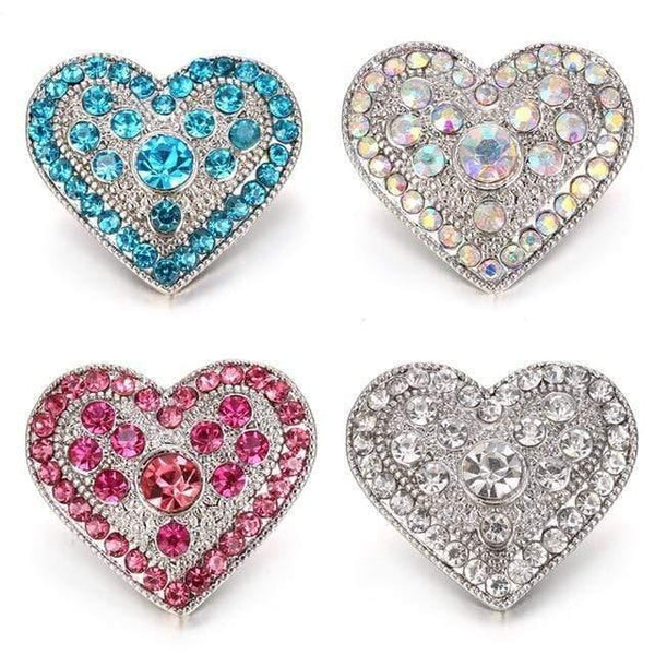 Planet Gates 19 6pcs/lot New Snaps Jewelry High Quality Love Heart  18mm Metal Snap Buttons DIY Charms Button Jewerly