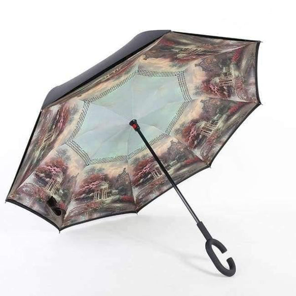 Planet Gates 19 Design Double Layer Inverted Umbrella Self Stand Umbrella Rain Reverse Car Umbrellas Drop Shipping