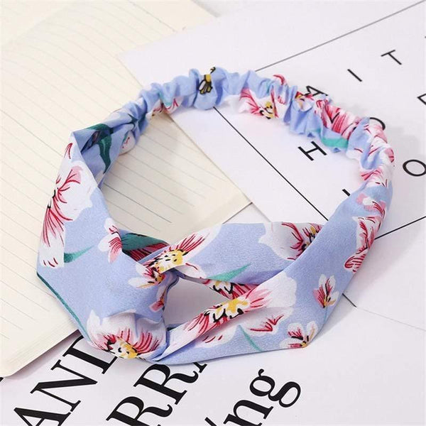 Fashion Floral Print Knot Women Headband Vintage Hairband Girls Headwear Leopard Headband  Hair Accessories
