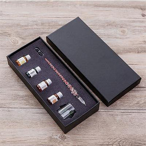 Planet Gates 19 Glass Dip Pen Signature Pen Fountain Pens Bussiness Offices School Stationery Gift Set Pen + Ink Set