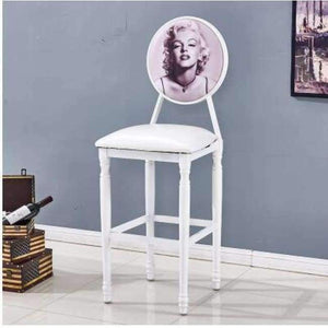 Planet Gates 19 Iron art bar chair. European-style bar chair lifting high footstool. Household backrest stool.