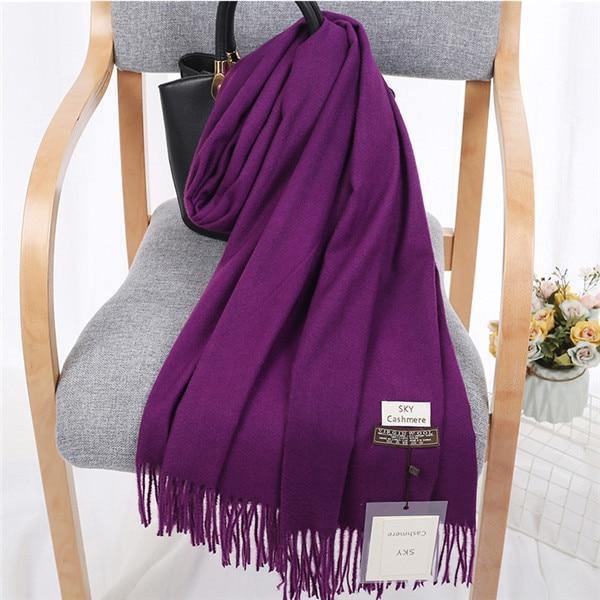 Planet Gates 19 Luxury Brand Winter Scarf Unisex  Female Male Wool Sky Cashmere Scarf Pashmina Tassels