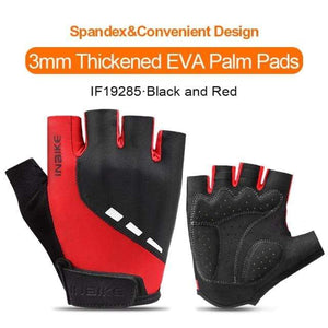 Planet Gates 19285 Red / M / China Half Finger Cycling Gloves Sport Fitness Racing MTB Bike Gloves Summer Men Women Riding Thickened Palm Pad Bicycle Gloves