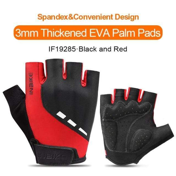 Planet Gates 19285 Red / M / China Half Finger Cycling Gloves Sport Fitness Racing MTB Bike Gloves Summer Men Women Riding Thickened Palm Pad Bicycle Gloves