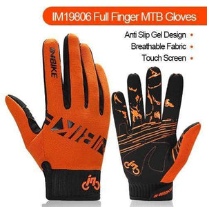 Planet Gates 19806 Orange / XXL Full Finger Cycling Gloves MTB Bike Bicycle Equipment Riding Outdoor Sports Fitness Touch Screen GEL Padded Accessories