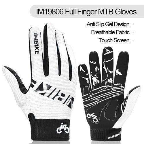Planet Gates 19806 White / M Full Finger Cycling Gloves MTB Bike Bicycle Equipment Riding Outdoor Sports Fitness Touch Screen GEL Padded Accessories