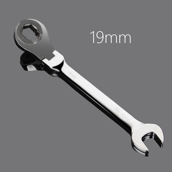 Planet Gates 19mm Activity Fixed Or Active Dual-Use Fast Plum Opening Ratchet Spanners Pipe Wrench 72 Tooth Chrome Vanadium Alloy Steel Car Repair Tools