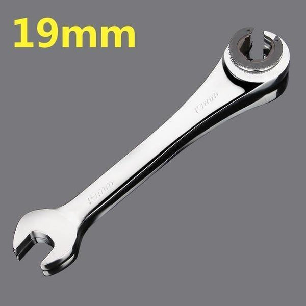 Planet Gates 19mm Fixed Models Fixed Or Active Dual-Use Fast Plum Opening Ratchet Spanners Pipe Wrench 72 Tooth Chrome Vanadium Alloy Steel Car Repair Tools