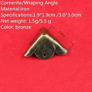 Planet Gates 19mmX19mm Corner wrap angle antique furniture hardware wooden gift box with DIY jewelry accessories wholesale furniture foot