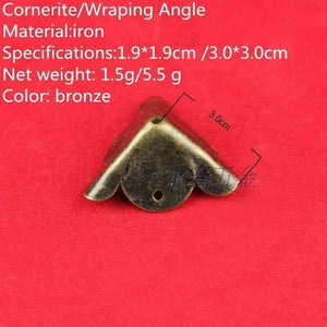 Planet Gates 19mmX19mm Corner wrap angle antique furniture hardware wooden gift box with DIY jewelry accessories wholesale furniture foot