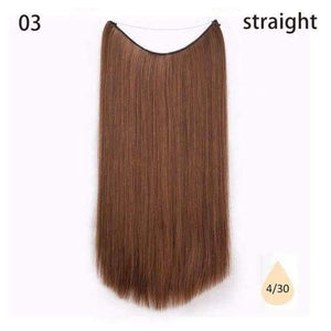 Planet Gates #1B / 22inches Fish Line Hairpieces 22'' Invisible Wire No Clips in Hair Extensions Secret Silky Straight Synthetic Hairs 100g/pic