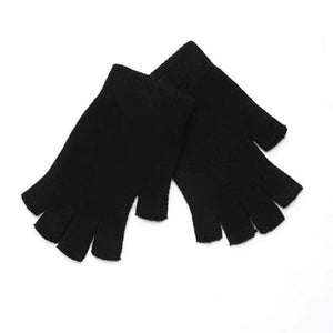 Planet Gates 1Black / Elastic Sparsil Women Men Half Finger Cashmere Glove Short Wool Knitted Wrist Mitten Winter Warm Unisex Wool Stretch Fingerless Gloves