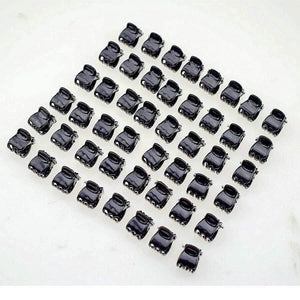 1cm 100pcs/pack Hair Claw Clips for Women Girls Accessories Black Brown Transparent Plastic Mini Claws Hairclip Clamp Gifts