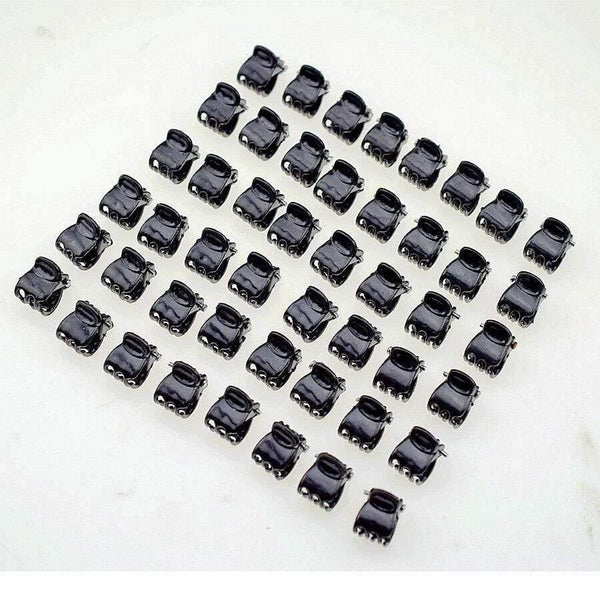 1cm 100pcs/pack Hair Claw Clips for Women Girls Accessories Black Brown Transparent Plastic Mini Claws Hairclip Clamp Gifts