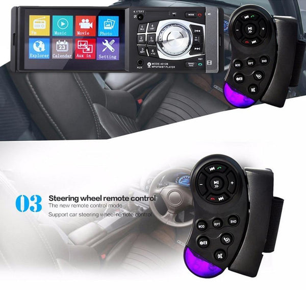 Planet Gates 1Din Car Radio 4.1Inch Bluetooth 1 Din Auto Audio Stereo Player FM Autoradio Support File Navigation Rear Camera Function