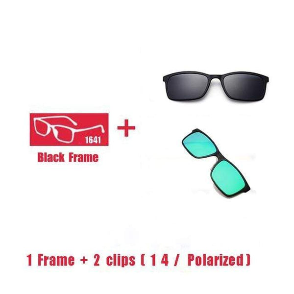 Planet Gates 1F 2 clips 1 4 Polarized Magnet Clip glasses frame men women Myopia Prescription Glasses Optical sunglasses Eyewear