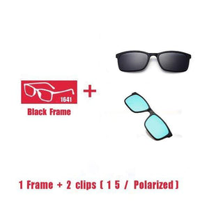 Planet Gates 1F 2 clips 1 5 Polarized Magnet Clip glasses frame men women Myopia Prescription Glasses Optical sunglasses Eyewear
