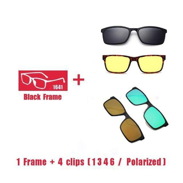 Planet Gates 1F 4 clips 1 3 4 6 Polarized Magnet Clip glasses frame men women Myopia Prescription Glasses Optical sunglasses Eyewear