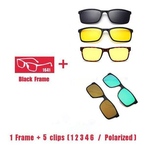 Planet Gates 1F 5 clips 1 2 3 4 6 Polarized Magnet Clip glasses frame men women Myopia Prescription Glasses Optical sunglasses Eyewear