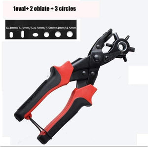 Planet Gates 1h 2r 3 Heavy Duty Leather Belt Hole Punch Plier Eyelet Puncher Revolve Sewing Machine Bag Setter Tool Watchband Household Strap leather